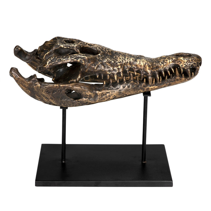 media image for Brass Alligator On Stand By Noirab 83S 6 299
