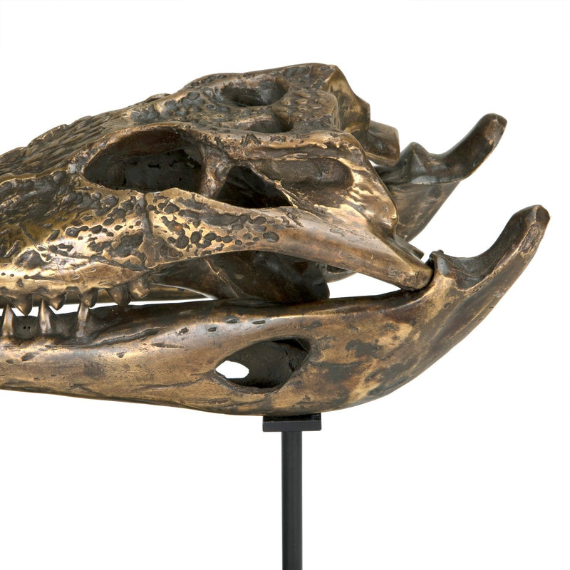 media image for Brass Alligator On Stand By Noirab 83S 8 299