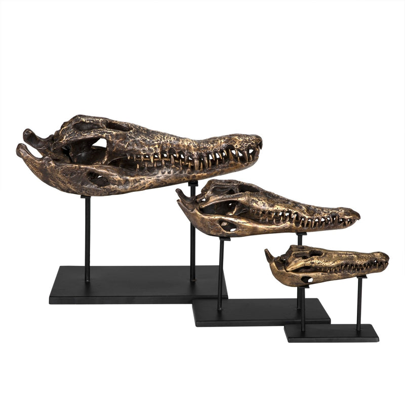 media image for Brass Alligator On Stand By Noirab 83S 12 251