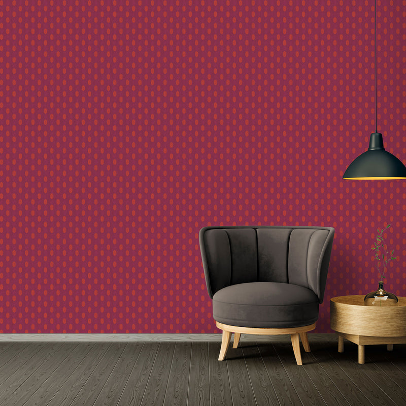media image for Art Deco Style Geometric Motif Wallpaper in Orange/Red/Lilac from the Absolutely Chic Collection by Galerie Wallcoverings 241