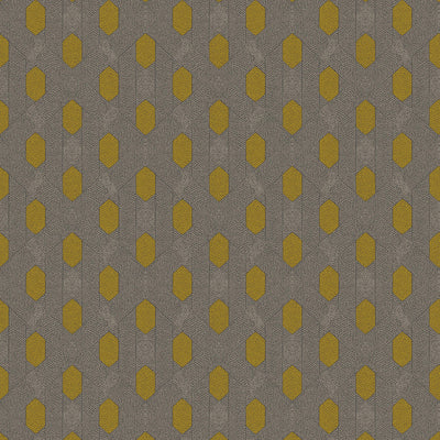 product image of Art Deco Style Geometric Motif Wallpaper in Brown/Yellow/Grey from the Absolutely Chic Collection by Galerie Wallcoverings 530