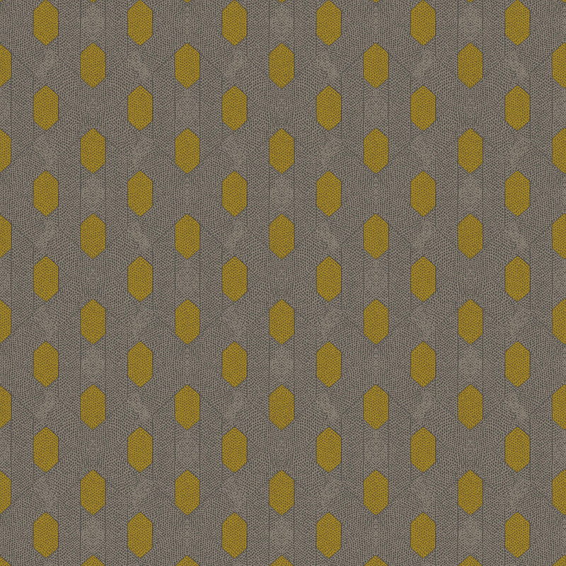 media image for Art Deco Style Geometric Motif Wallpaper in Brown/Yellow/Grey from the Absolutely Chic Collection by Galerie Wallcoverings 227