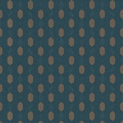 product image of Art Deco Style Geometric Motif Wallpaper in Beige/Blue/Brown from the Absolutely Chic Collection by Galerie Wallcoverings 589