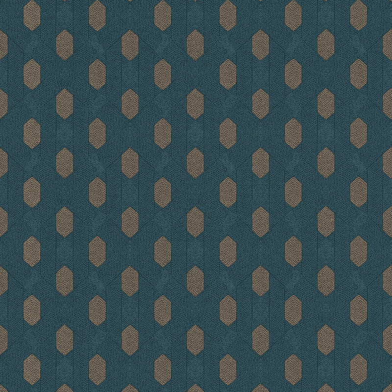 media image for Art Deco Style Geometric Motif Wallpaper in Beige/Blue/Brown from the Absolutely Chic Collection by Galerie Wallcoverings 270