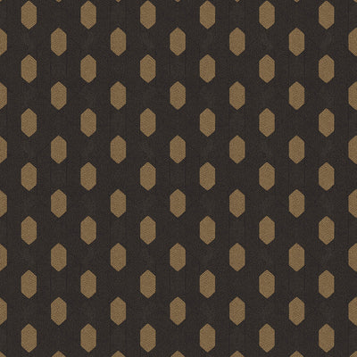 product image of Art Deco Style Geometric Motif Wallpaper in Black/Metallic/Brown from the Absolutely Chic Collection by Galerie Wallcoverings 57