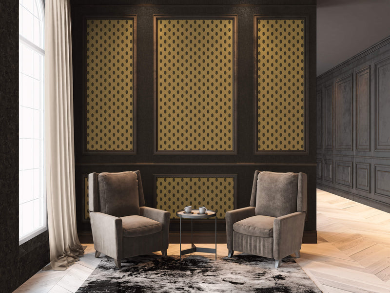 media image for Art Deco Style Geometric Motif Wallpaper in Brown/Metallic/Black from the Absolutely Chic Collection by Galerie Wallcoverings 291