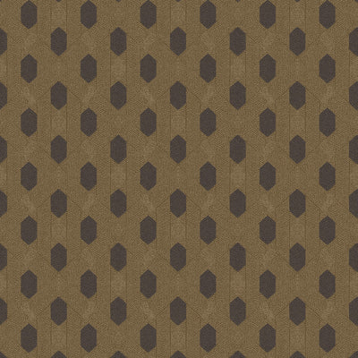 product image of Art Deco Style Geometric Motif Wallpaper in Brown/Metallic/Black from the Absolutely Chic Collection by Galerie Wallcoverings 575
