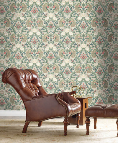 product image for Plume Dynasty Taupe/Multi Wallpaper from the Arts and Crafts Collection by Ronald Redding 1