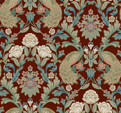 product image for Plume Dynasty Red Wallpaper from the Arts and Crafts Collection by Ronald Redding 52
