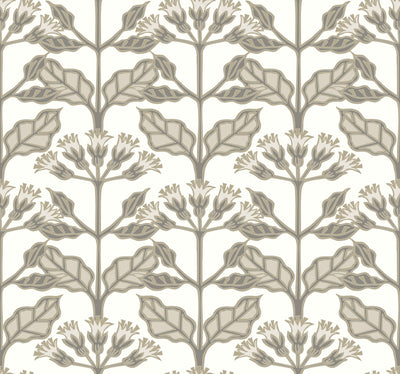 product image of Tracery Blooms White Wallpaper from the Arts and Crafts Collection by Ronald Redding 51