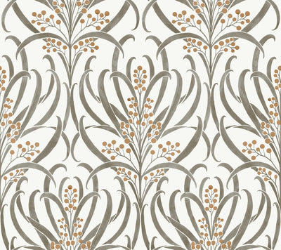 product image of Calluna White/Taupe Wallpaper from the Arts and Crafts Collection by Ronald Redding 520