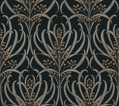 product image for Calluna Black/Gold Wallpaper from the Arts and Crafts Collection by Ronald Redding 45