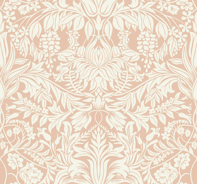 media image for Lockwood Damask Blush Wallpaper from the Arts and Crafts Collection by Ronald Redding 28