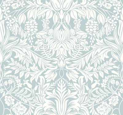 product image for Lockwood Damask Light Blue Wallpaper from the Arts and Crafts Collection by Ronald Redding 73