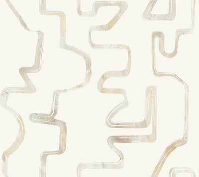 product image of Abstract Aura Wallpaper in Caramel & Cream 562