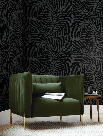 product image for Fern Fronds Wallpaper in Black 43