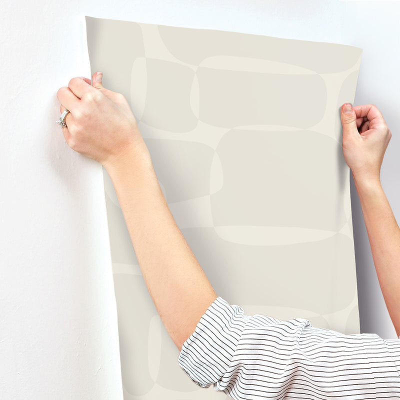 media image for Block Wallpaper in Caramel & Cream 265