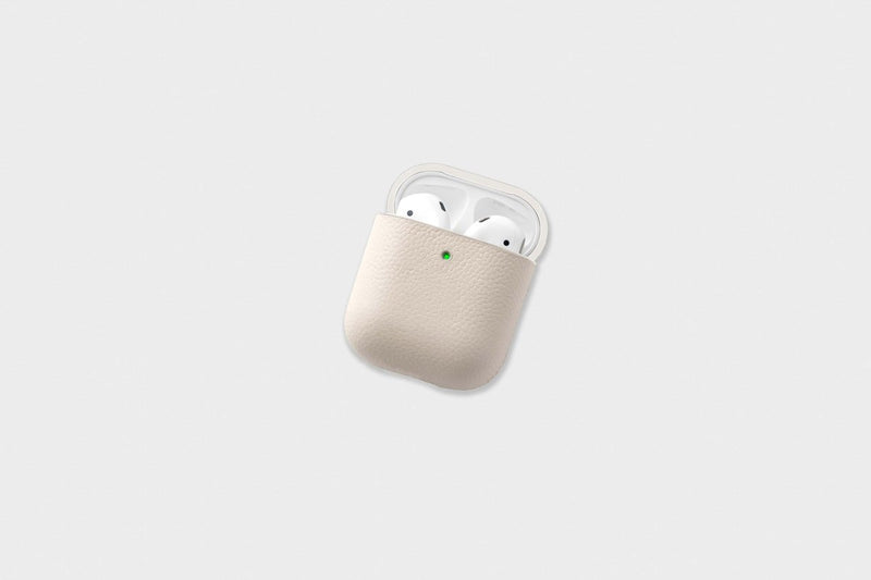 media image for courant airpods leather case bone 1 287