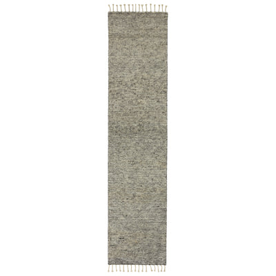 product image for Alpine Hand-Knotted Stripe White & Gray Area Rug 78