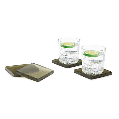 product image of Verde Bubble Slab Glass Coasters - Set of 4 568