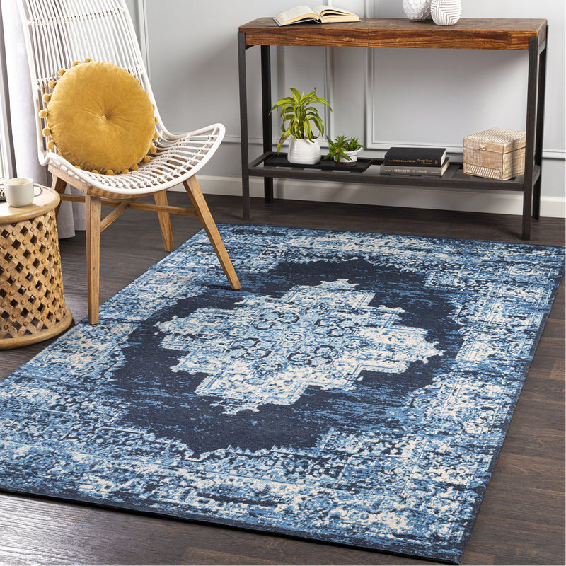 media image for Amsterdam AMS-1024 Hand Woven Rug in Navy & Beige by Surya 282