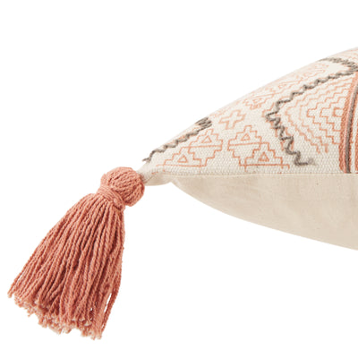 product image for Saskia Tribal Pillow in Pink & Cream 4