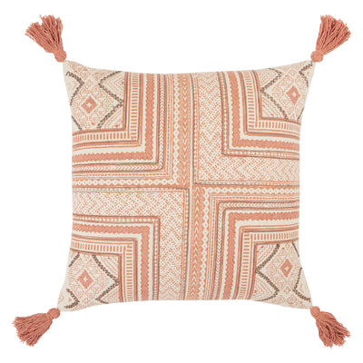 product image of Saskia Tribal Pillow in Pink & Cream 581