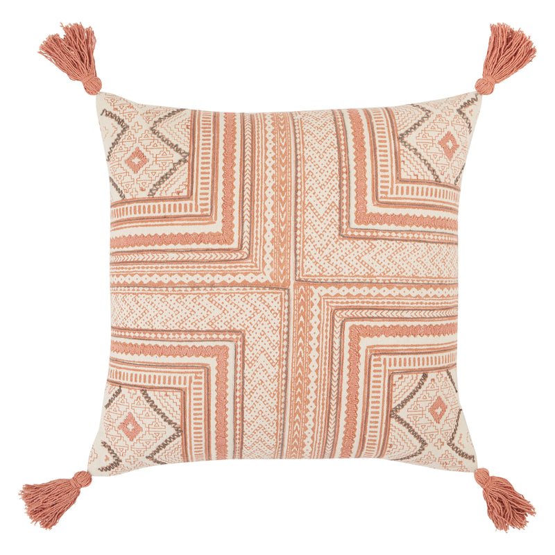 media image for Saskia Tribal Pillow in Pink & Cream 261