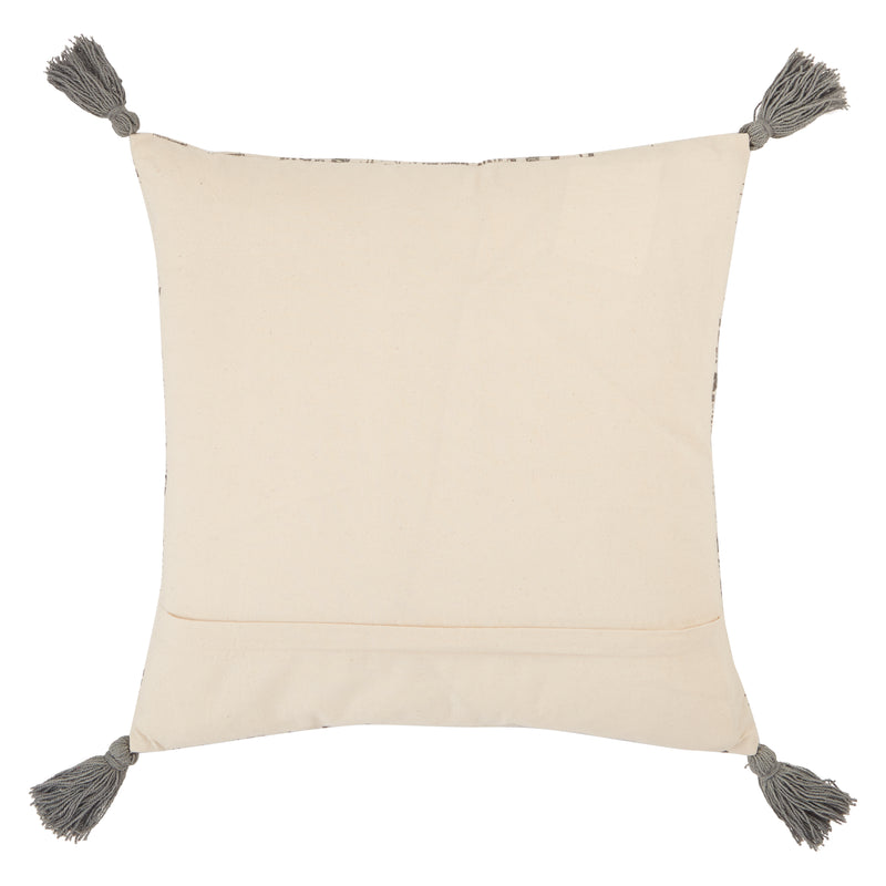 media image for Saskia Tribal Pillow in Gray & Cream 271