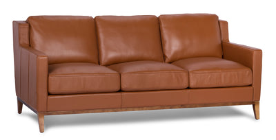 product image for Anders Leather Sofa in Brandy 46