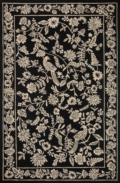 product image of arboretum hooked black rug by rifle paper co x loloi arbrarb 01bl00160s 1 541