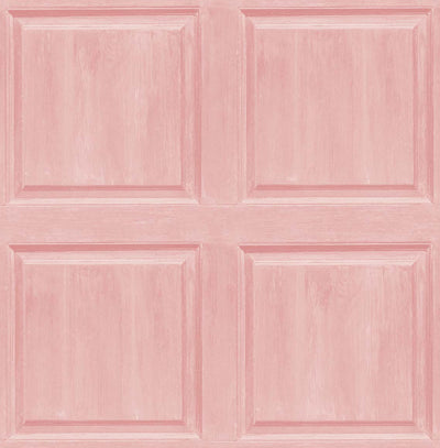 product image of Washed Faux Panel Wallpaper in Blush by NextWall 545