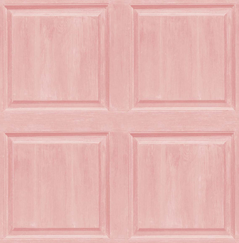 media image for Washed Faux Panel Wallpaper in Blush by NextWall 23