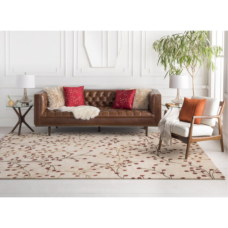 media image for Athena ATH-5053 Hand Tufted Rug in Burgundy & Camel by Surya 276