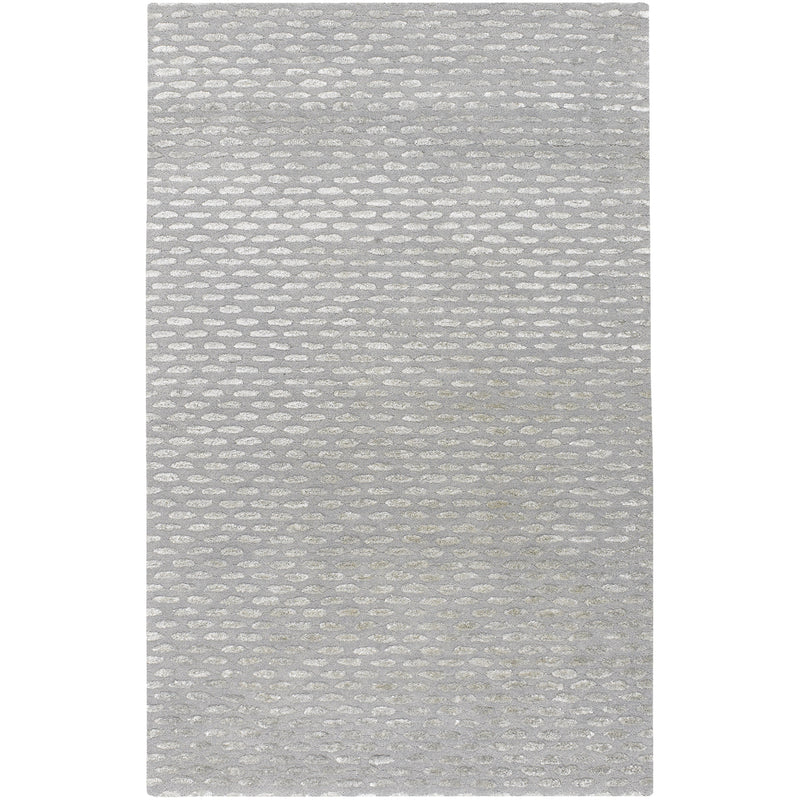 media image for atlantis collection new zealand wool area rug in gray silver surya rugs 2 245