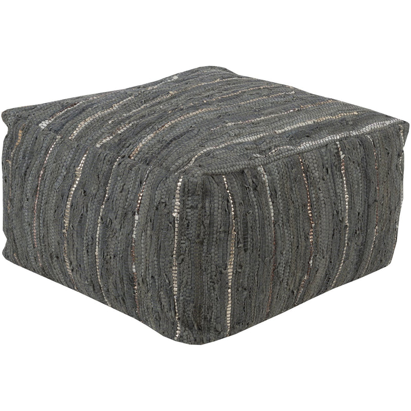 media image for Anthracite ATPF-003 Pouf in Light Gray & Sea Foam by Surya 280