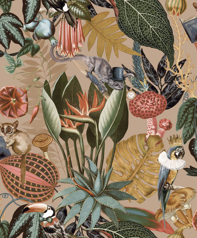 product image for A Tropical Soiree Wallpaper in Gold by Walls Republic 66