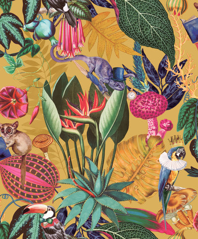 product image of A Tropical Soiree Wallpaper in Yellow by Walls Republic 524