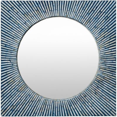 product image of Avondale AVD-001 Square Mirror in Blue and Ivory by Surya 565