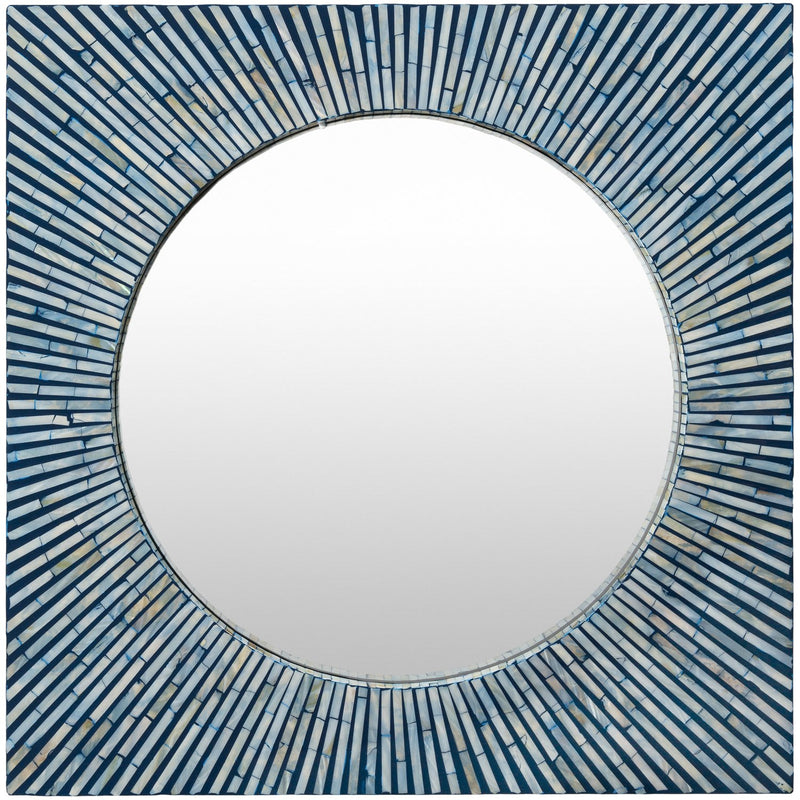 media image for Avondale AVD-001 Square Mirror in Blue and Ivory by Surya 28