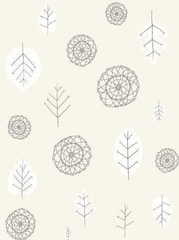 media image for A View of the Woods Wallpaper in White, Mink, and Cream design by Thatcher Studio - BURKE DECOR 265