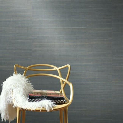 product image for Abaca Weave Wallpaper in Blue by Antonina Vella for York Wallcoverings 72