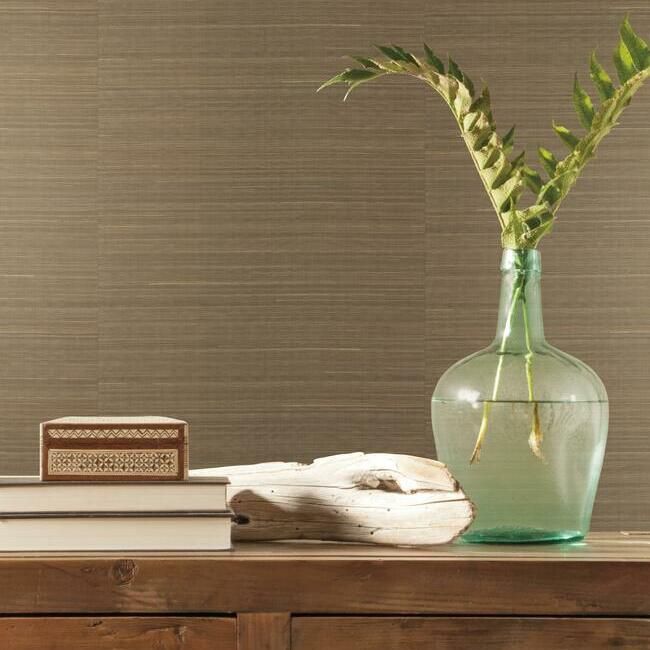 media image for Abaca Weave Wallpaper in Taupe by Antonina Vella for York Wallcoverings 227