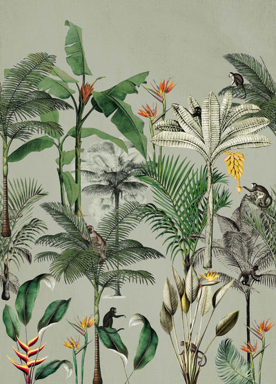 product image for Above the Tropics Wall Mural in Green by Walls Republic 48