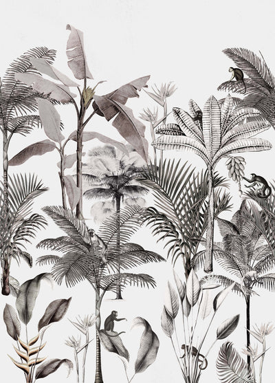 product image of Above the Tropics Wall Mural in Grey by Walls Republic 520