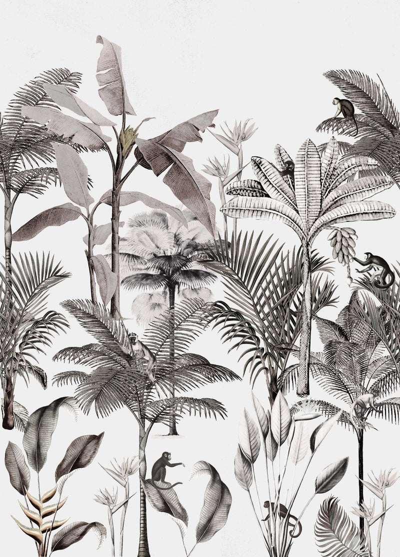 media image for Above the Tropics Wall Mural in Grey by Walls Republic 232