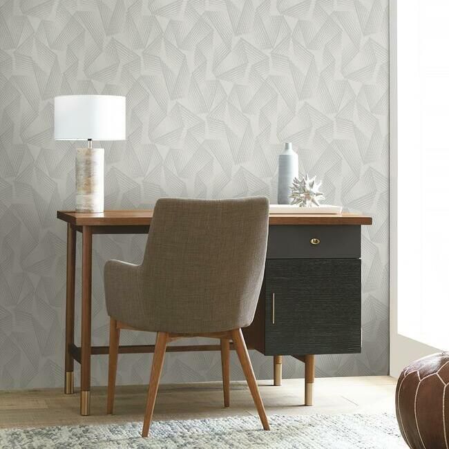 media image for Acceleration Peel & Stick Wallpaper in Grey and Silver by RoomMates for York Wallcoverings 245