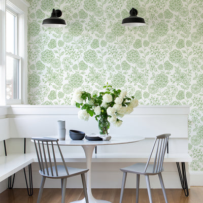 product image for Ada Green Floral Wallpaper from the Scott Living II Collection by Brewster Home Fashions 7