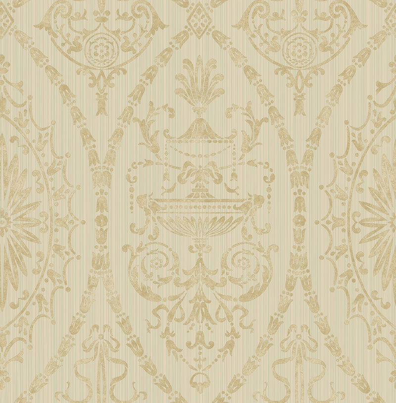 media image for Adams Wallpaper in Gold and Sand from the Watercolor Florals Collection by Mayflower Wallpaper 229