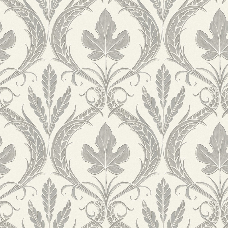 media image for Adirondack Damask Wallpaper in Grey/Beige from Damask Resource Library by York Wallcoverings 224